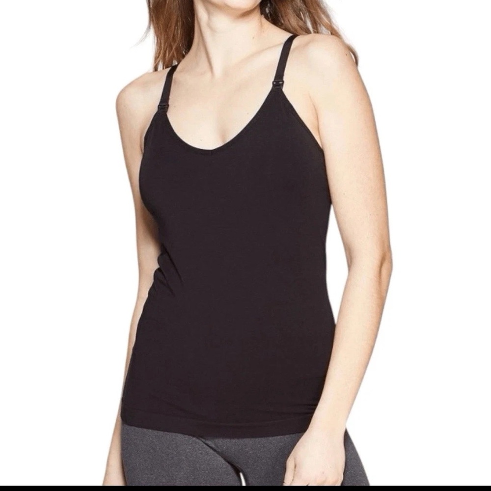 Auden Black Fitted Nursing Camisole Top XS